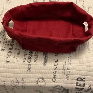 Longaberger paprika red small storage solutions basket liner Excellent condition